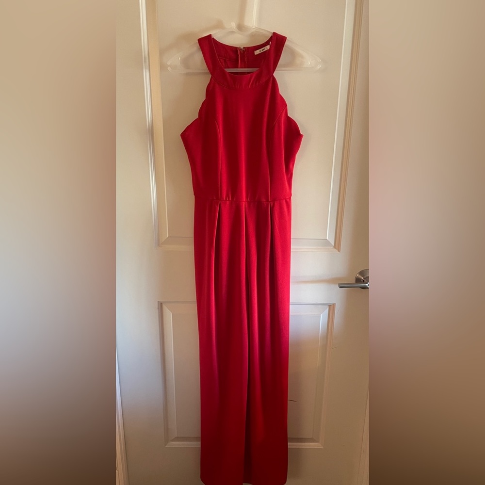 Mi Ami Red Halter Jumpsuit— Medium